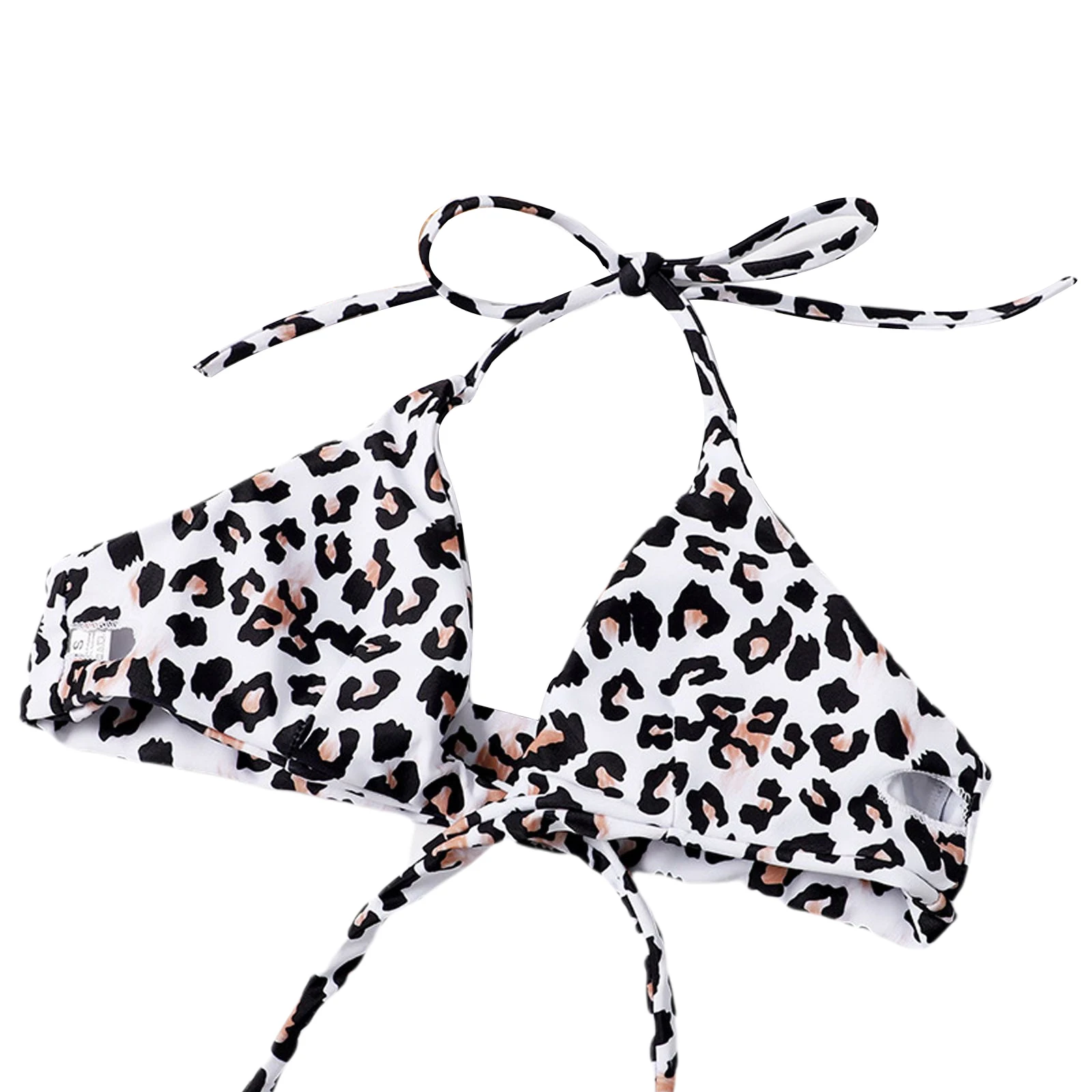 

Female Swimwear Leopard Print Spaghetti Strap Bikini Top+ Bikini Panties Women 2021 Summer Swimsuit Bather Free shipping