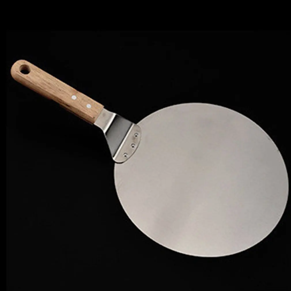 Новая Лопата для пиццы из нержавеющей стали с деревянной ручкой Удобная