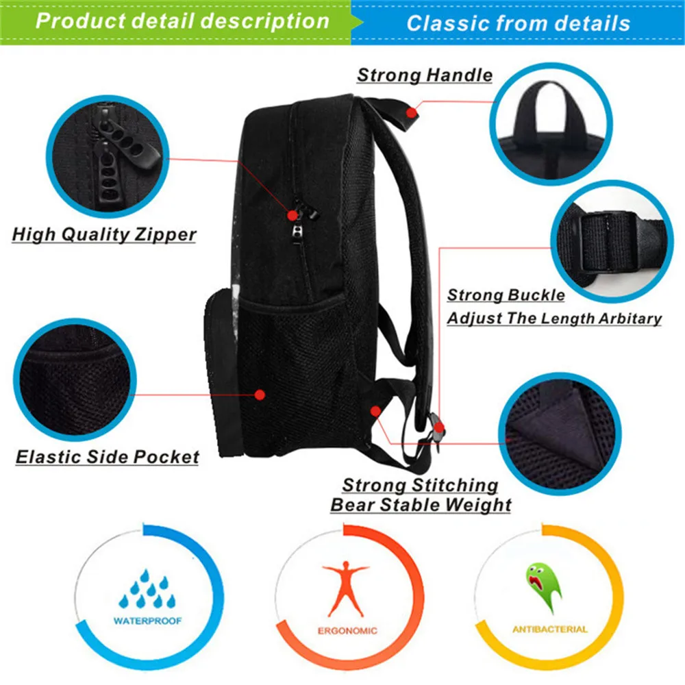 Umbrella Academy Backpack Boy Girl Bag Knapsack Women Bookbag Casual Fashion Knapsack Men Travel Bag Children School Bag Mochila