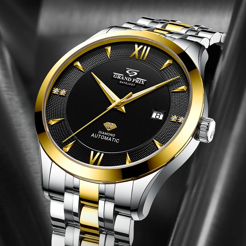 Часы наручные GRAND PRIX из нержавеющей стали для мужчин и женщин брендовые Роскошные