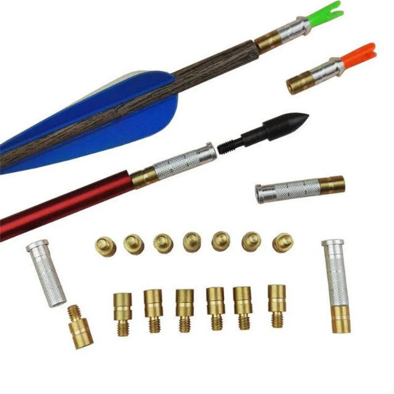 24 шт. 25/50/100 гр для стрельбы из лука латунная стрела вес комбо винтовые стрелки