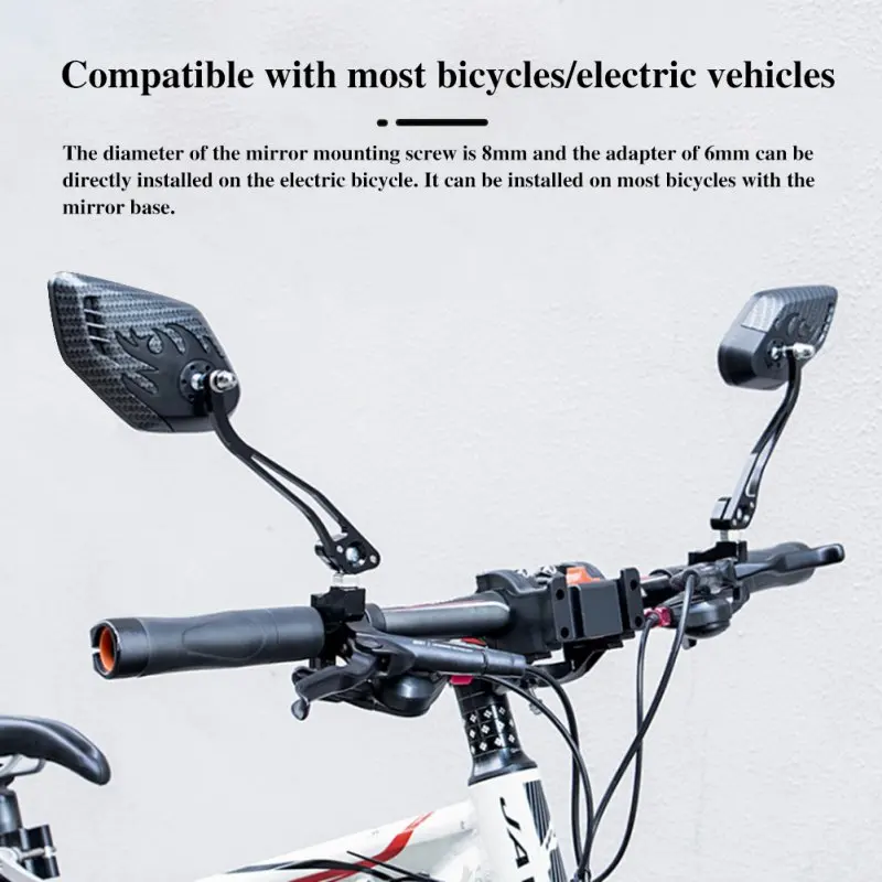 

Bicycle Rear Mirror Bike Handlebar End Mirror MTB Handlebar Side Bike Cycling Accessories Safety Rear View Mirror