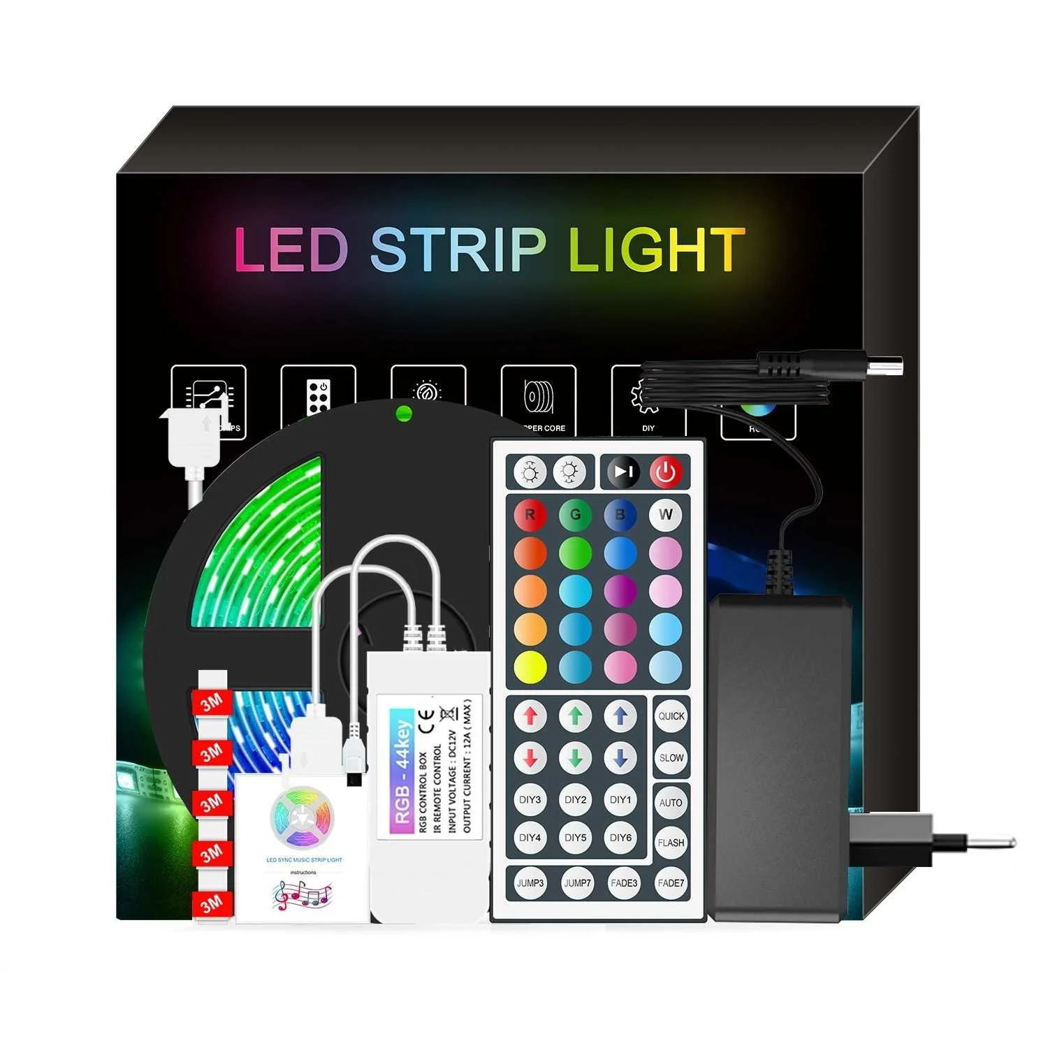 

5050RGB seven color light with 12V light with color box set