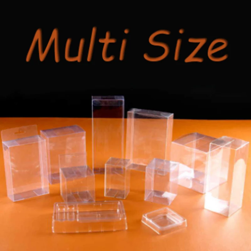 

Square Plastic Transparent Packaging Boxes 15 Sizes Small/Large Clear Gift Box Packaging PVC Display Box For Candy/Crafts/toys