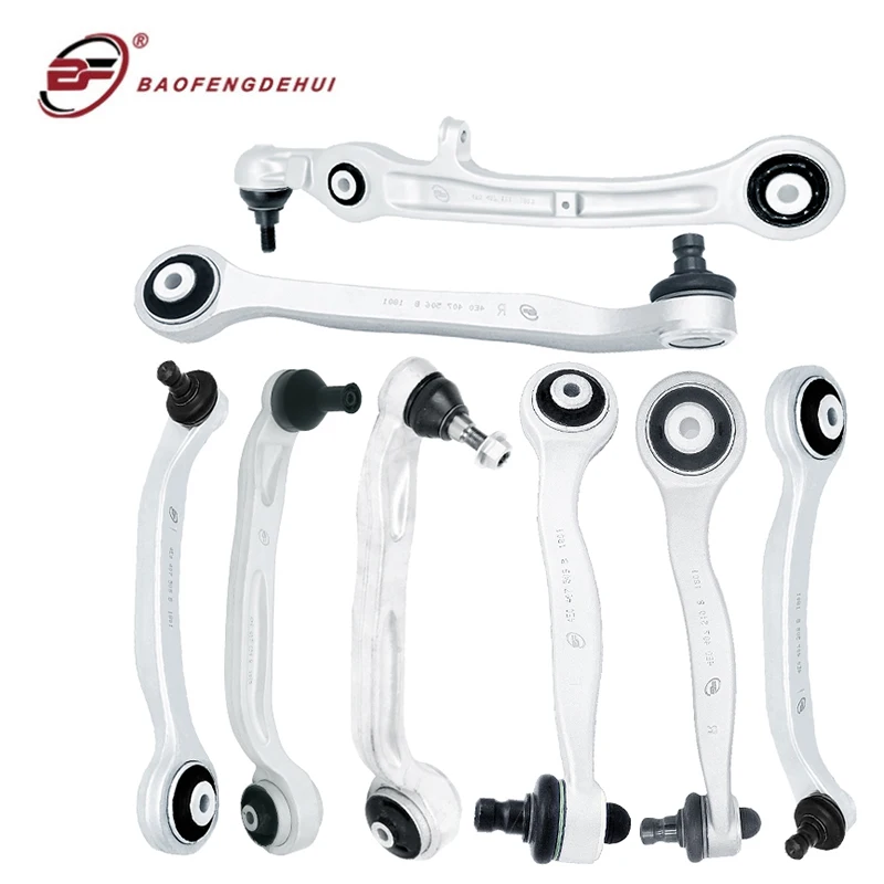 

8 Pieces Car Suspension Control Arm Swing Arm Kit for Audi A6 C6 2005-2011 4E0407505/6 4E0407509/10 2*4F0407151 4F0407693/4