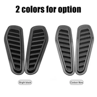 2pc universal car styling sticker abs decorative air flow intake bonnet vent cover hood air flow fender high quality