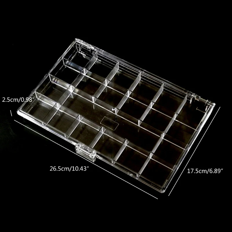 

21 Grids Glass Nail Art Decorations Multi Shapes with Dual-ended Dotting Pen Tweezers Set Nails Ornaments Manicure Tips Decor