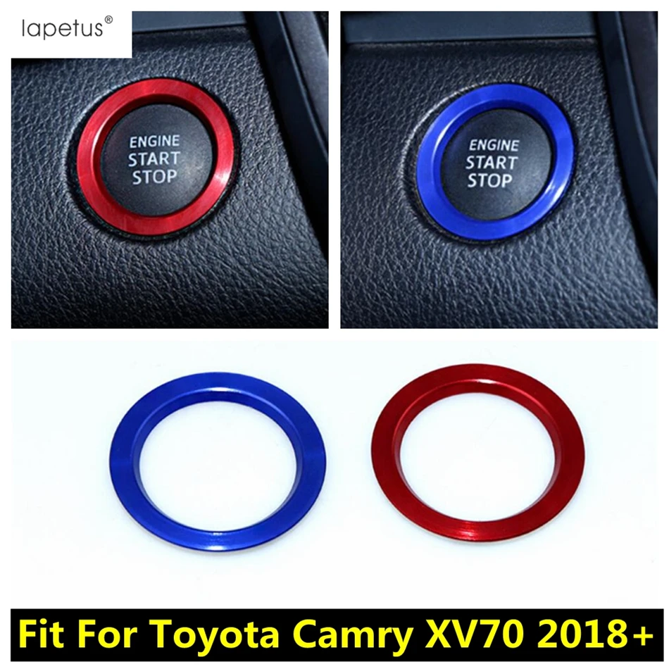 

Engine Start Stop Button Ring Key System Molding Frame Cover Trim For Toyota Camry XV70 2018-2023 Car Metal Interior Accessories