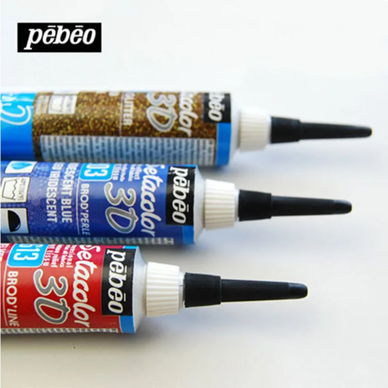 

Foaming Serie 20ml Pebeo 3D Paint Outliner DIY Liner Pen Tube Shoes Clothes Permanent Colored Marker Acrylic Paints Art Supplies