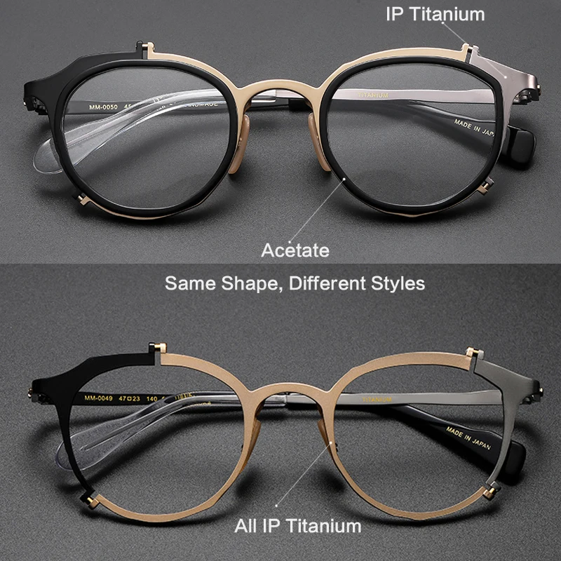 Мужские и женские очки ручной работы титановые в стиле ретро оправа для