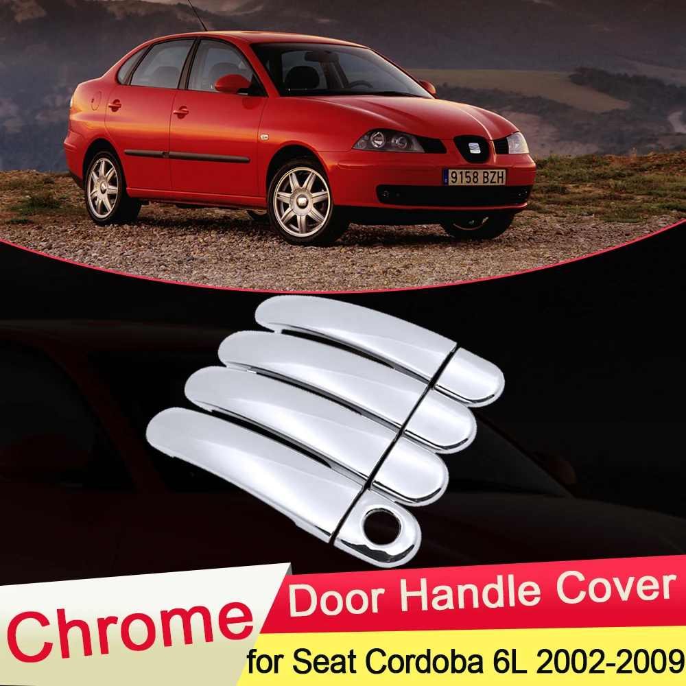 Для Seat Cordoba 6L 2002 2003 2004 2005 2006 2007 2008 2009 MK2 хромированная крышка для дверной ручки