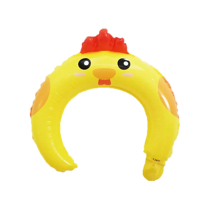 Chick B 10pcs 10 шт./лот милый Микки повязка на голову "Минни" фольгированный шар кролик медведь животные воздушные шары Детские игрушки День рождения украшения - Цвет: Chick B 10pcs