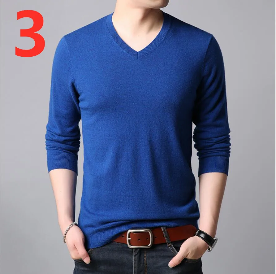 

ZNG Simple Casual Pullover High Quality Pure Cotton Long Sleeve Slim Fit Mens Sweater Fashion Men Sweaters