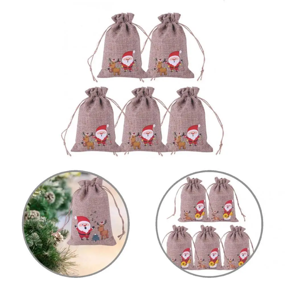 

Large Capacity Lightweight Vintage Christmas Treat Candy Pouch for Home