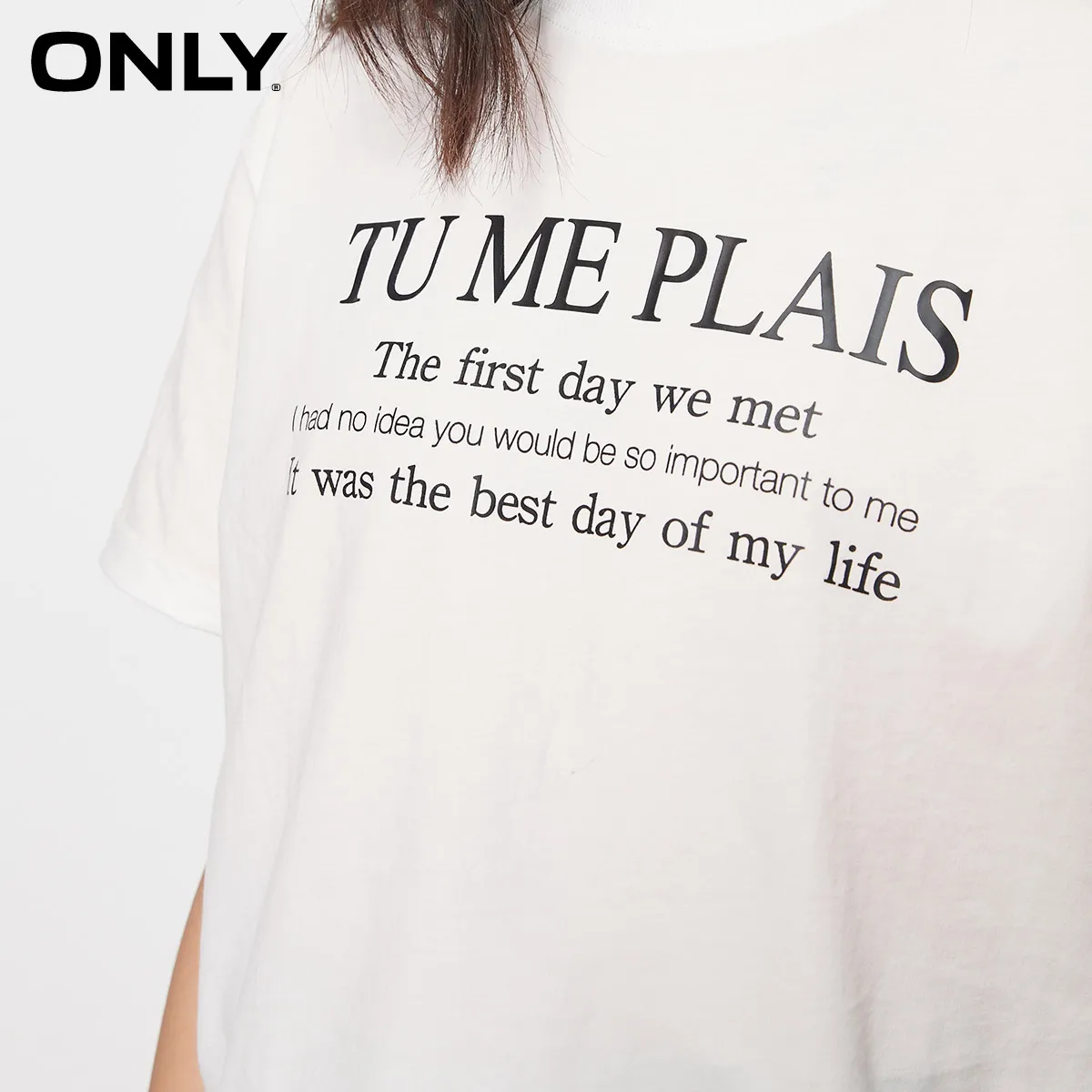 

Only summer new fashion casual letter printing multicolor cotton loose letter t-shirt female | 120101547