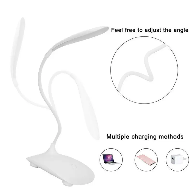 Usb зарядка свет чтения сенсорный сенсор Гибкая кровать настольная лампа с