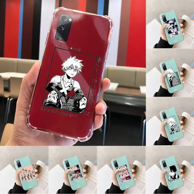 

My hero academia boku Phone Case Transparent For Samsung S 10 9 20 11 7 8 21 6 P Edge PLUS ULTRA 4G 5G