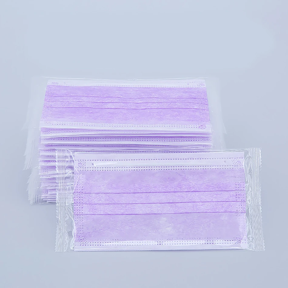 Противовирусная черная маска для лица одноразовая 3 слоя стерильные маски рта