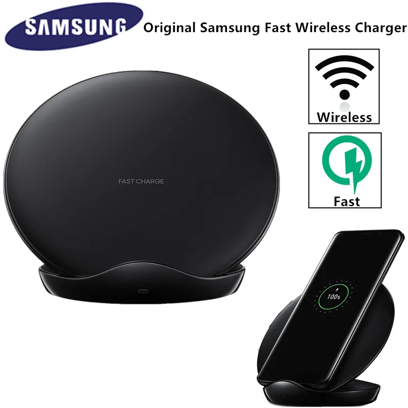 

Original Samsung Fast Wireless Charger Stand For Samsung Galaxy S20 10 S9 S8 Plus S7 Note10 + iPhone 8 Plus X Qi Pad EP-N5100