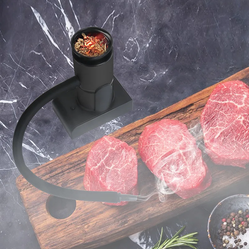 Handheld Food Smoked Gun Portable Cuisine Steak Salmon Infuser Smoking Fumigation Machine Cooking Tool Sushi BBQ Accessories | Бытовая