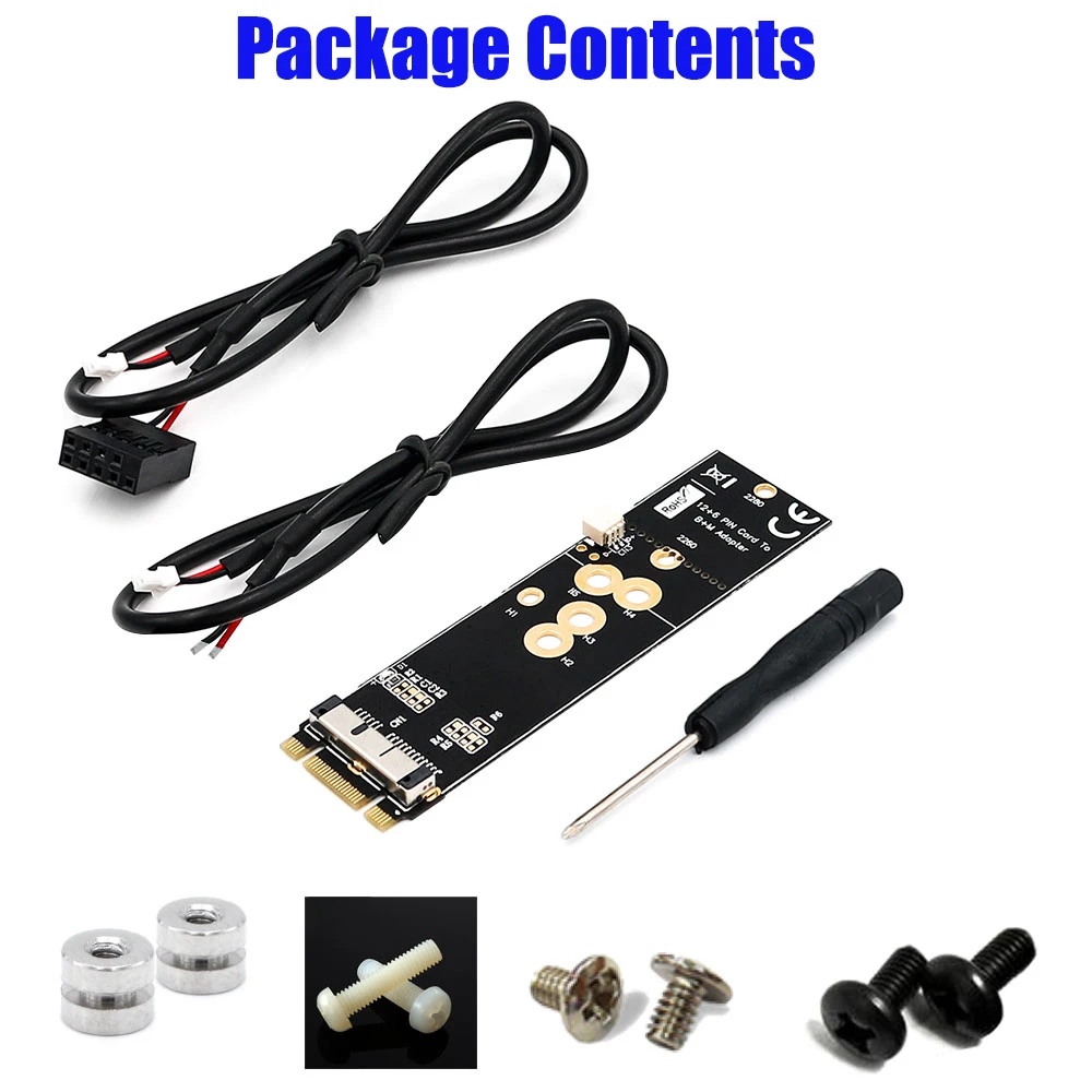

BCM94360CD/BCM94360CS2/BCM943224PCIEBT2 12+6Pin Wifi bluetooth Card To NGFF(M.2) Key M Adapter For Mac OS