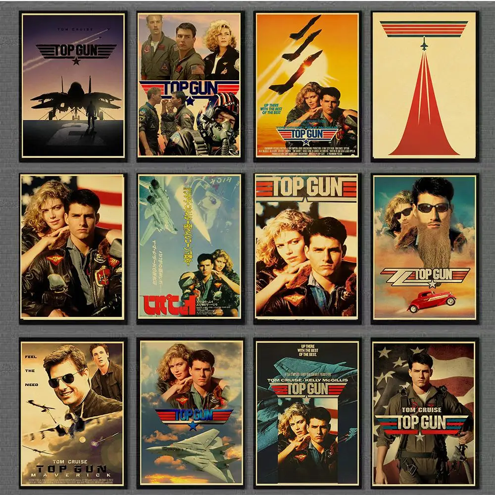 

TV Series Top Gun Retro Poster Prints High Quality Retro Poster Art Painting For Home Room Bar Cafe Decor Wall Decor