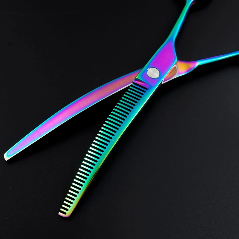 Профессиональный 7 дюймов Японии сталь питомца собаку уход за лошадьми изогнутые