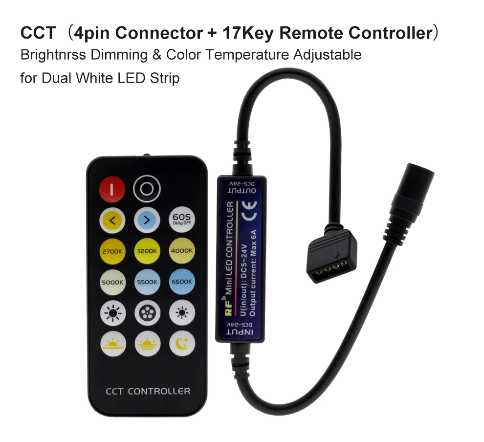 Новое поступление, Светодиодная лента RF control ler с пультом дистанционного управления для одного цвета/двойной белый/RGB/RGBW/RGB+ CCT светодиодные полосы света