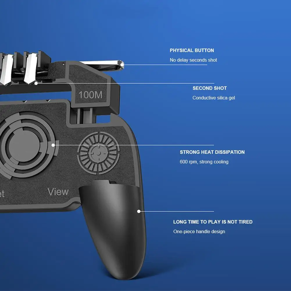 PUBG Mobile Controller With Fan Cooling Cooler For iphone ios Android Phone Game Pad Joystick 4 Finger Gamepad 2000mah | Мобильные