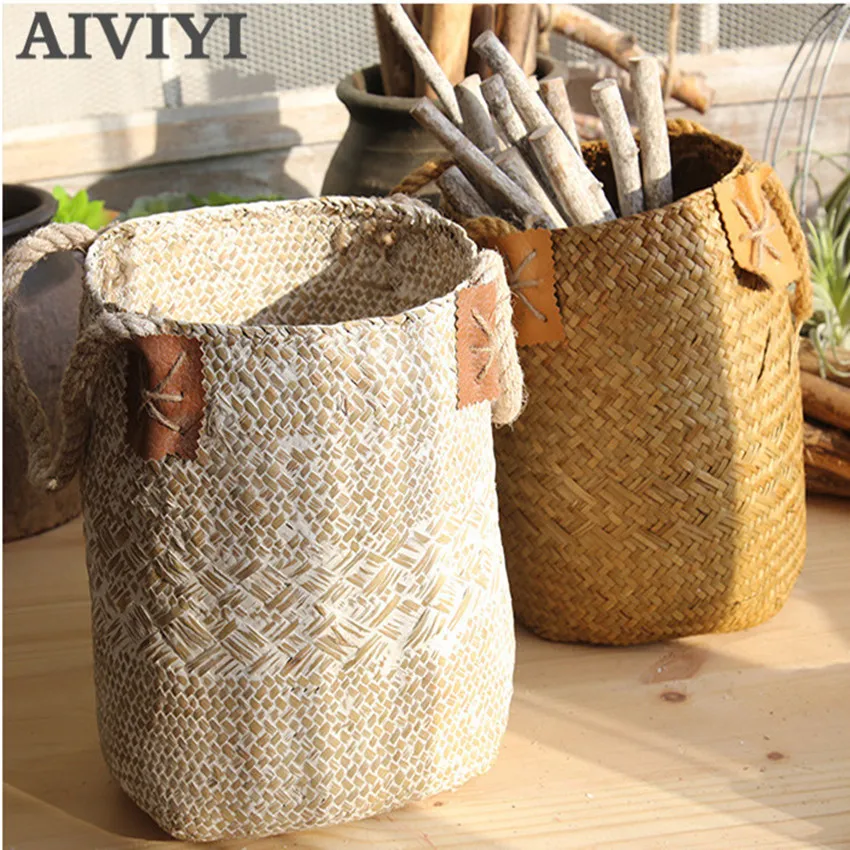 

Натуральные цветы из ротанга, настольная корзина для хранения, свадебная декоративная корзина для цветов, домашняя фотография