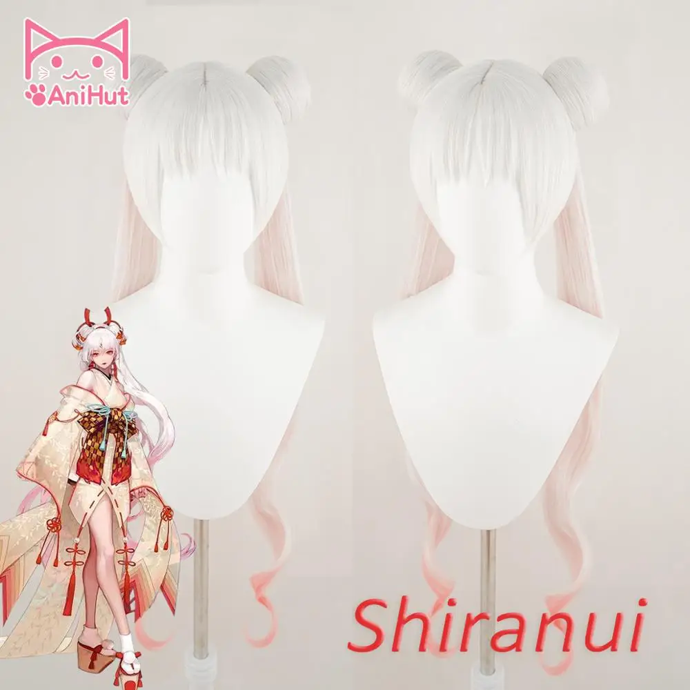 Анихат игра Onmyoji Shiranui косплей парик белый серебряный версия синтетические