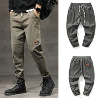 new mens summer trendy pants big size cargo style trousers ultra thin solid loose straight spring handsome cool men pants 2021