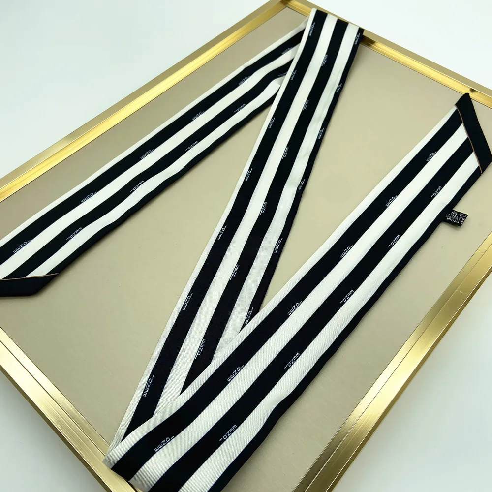 

120cmx5cm spring new two color stripe plain color ladies long tie bag ribbon scarf scarf wholesale