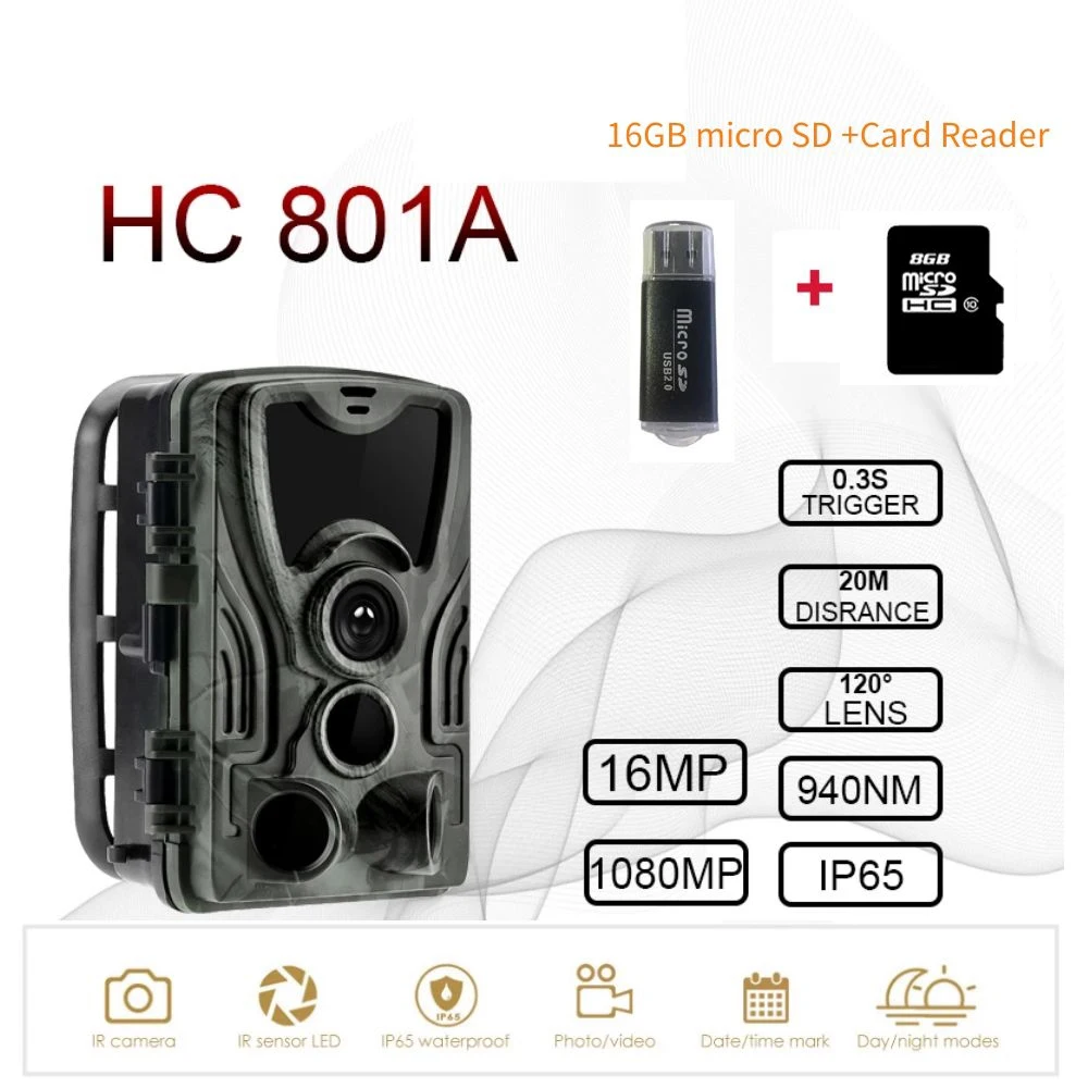 SUNTEKCAM 20MP 1080P камера для охоты HC801A IP65 водонепроницаемая ночного видения фото
