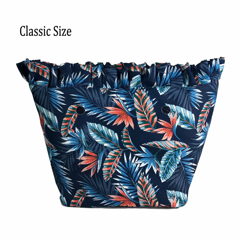 Floral Classic 16 Цветочная окантовка подкладка красочный принт внутренний карман на молнии для классического мини Obag вставка с внутренним водонепроницаемым покрытием для O сумки - Цвет: Floral Classic 16