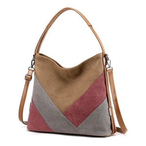 New Fashion Retro Large Women's Canvas Patchwork Tote Shoulder Bag Ladies High Quality Fabric Handbags Trendy Shopper Bag Female New Fashion Retro Large Women's Canvas Patchwork Tote Shoulder Bag Ladies High Quality Fabric Handbags Trendy Shopper Bag Female