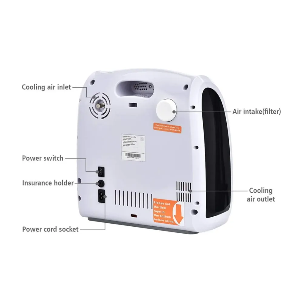 

Portable oxygen concentrator 1-6L / min 30%-90% adjustable oxygen concentrator generator oxygene making machine