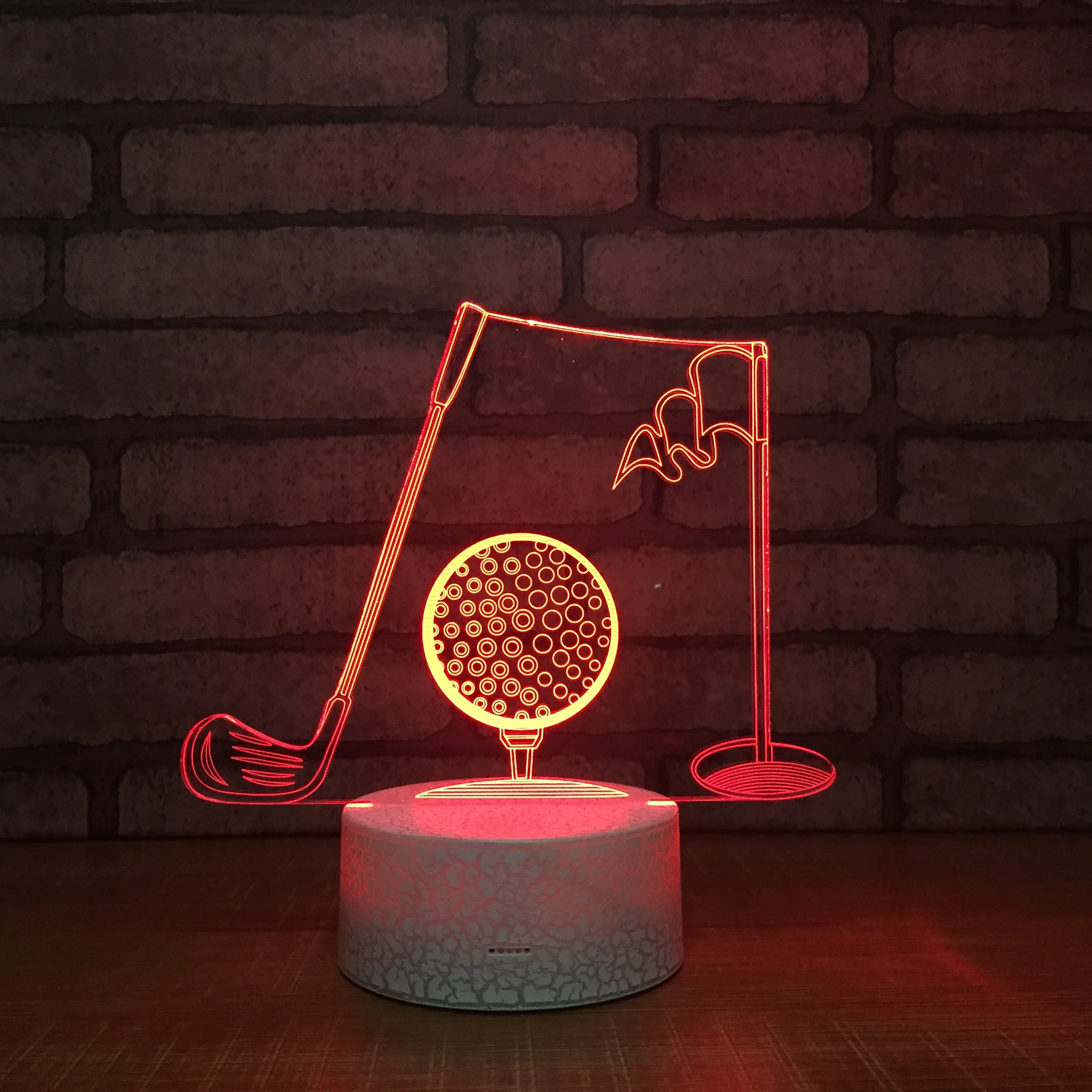 Ночсветильник с 3D иллюзией цветной набор для гольфа светодиодсветодиодный