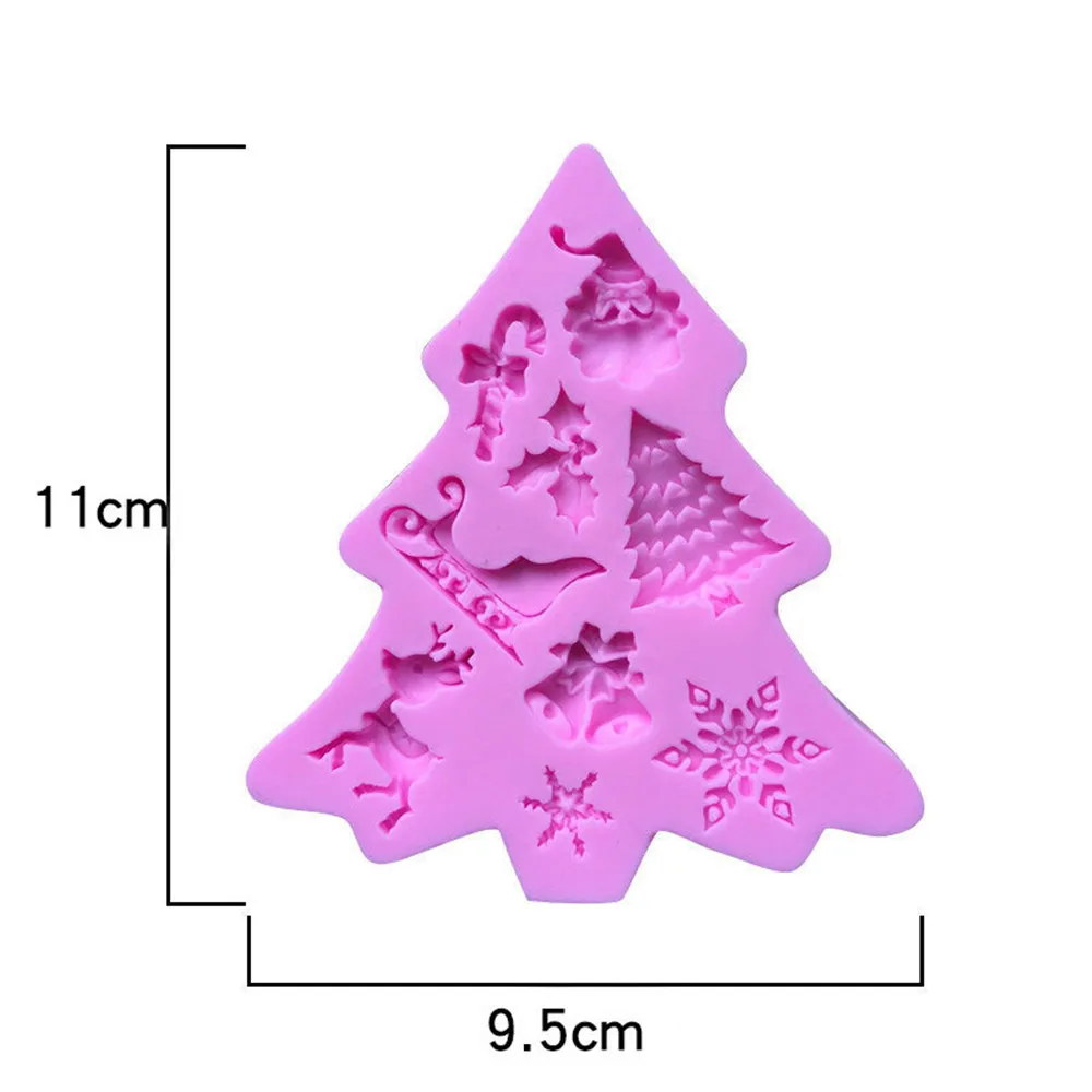 

Christmas Tree Shaped Silicone Mold Cake Decoration Fondant Cookies Tools 3D Silicone Mould Gumpaste Candy