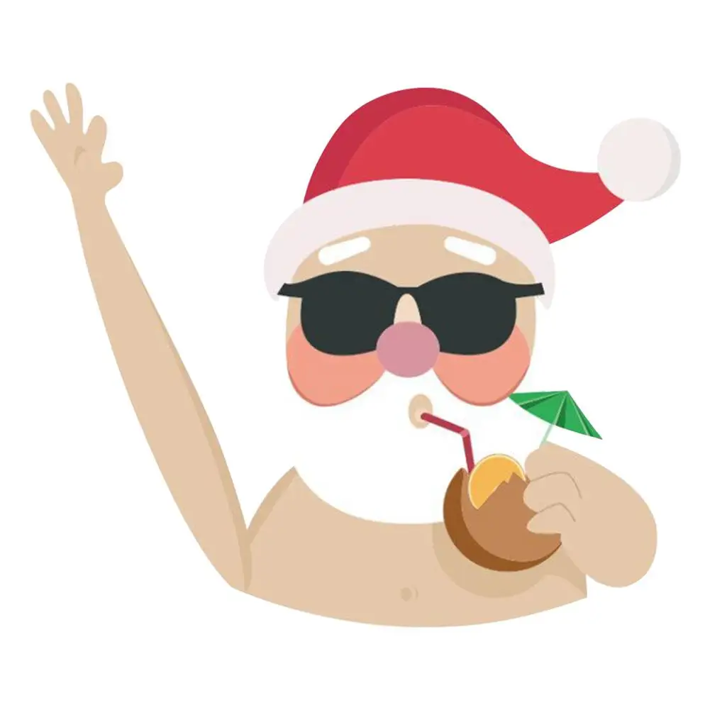 Автомобильный задний стикер для лобового стекла Автомобильная наклейка Санта