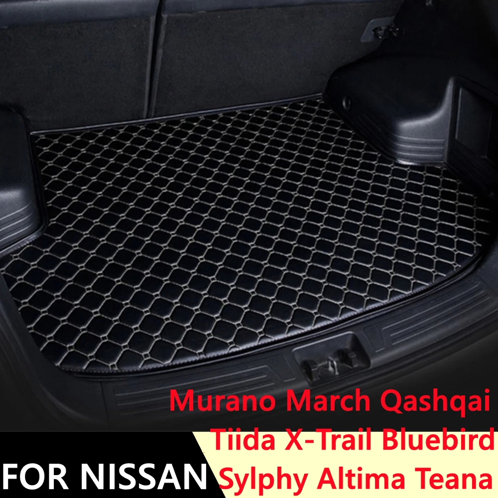 

SJ Waterproof Car Trunk Mat Tail Boot Liner Cargo FIT For NISSAN Tiida X-Trail Bluebird Murano Altima Teana March Qashqai Sylphy