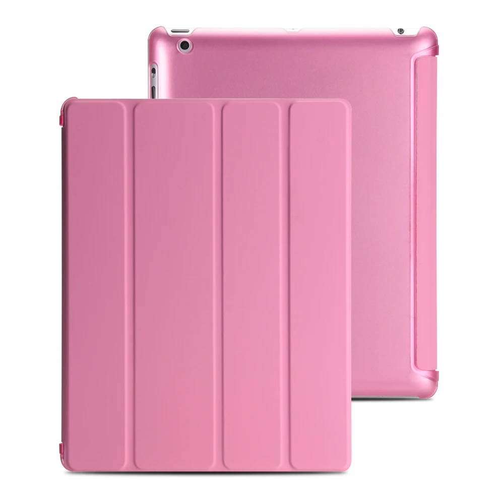 Чехол для ipad 2, 3, 4 Чехол, флип-чехол из искусственной кожи для ipad 2, смарт-подставка держатель чехол для ipad 3, Жесткий ПК задняя крышка для ipad 4