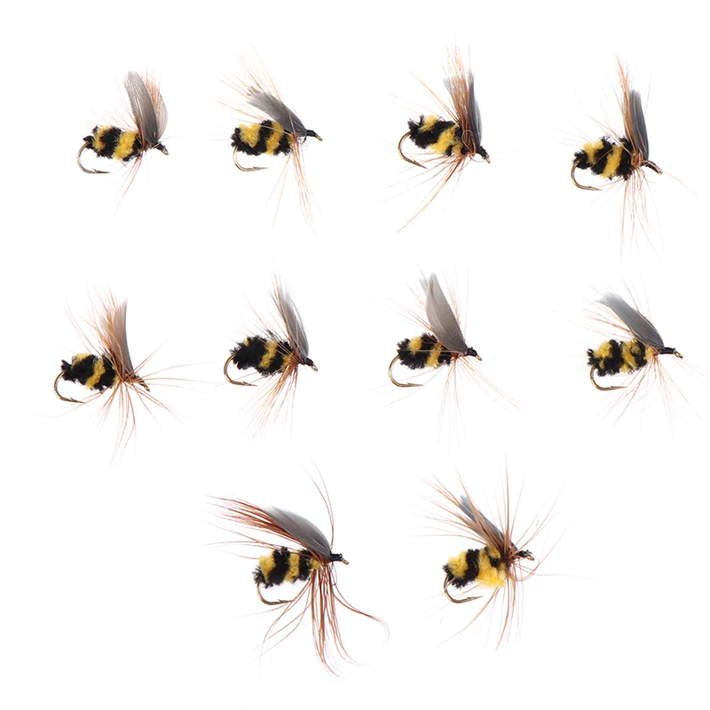 #10 Artificial Insect Bait Lure Bumble Bee Fly Trout Fishing Lures Bionic Honeybee | Спорт и развлечения
