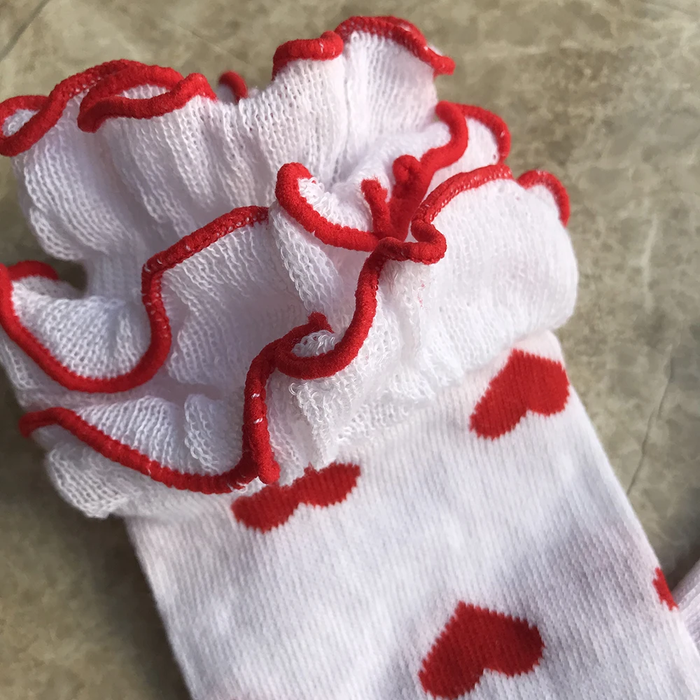 Детские гетры леггинсы Колготки Хлопковые носки с принтом в форме сердца на День