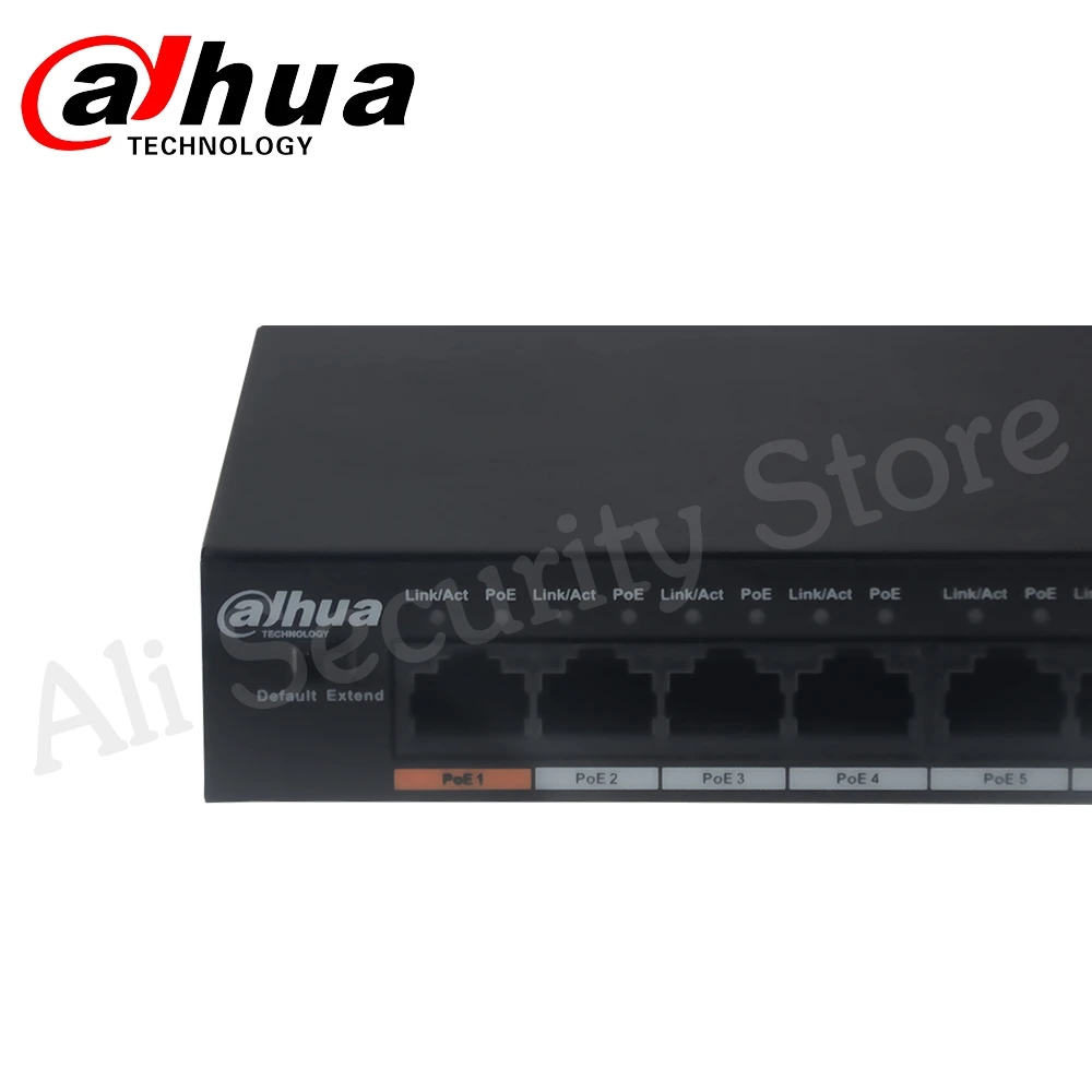 Переключатель питания Dahua DH-S1500C-8ET1ET-DPWR PoE 8CH Ethernet с поддержкой стандарта 802.3af 802.3at POE