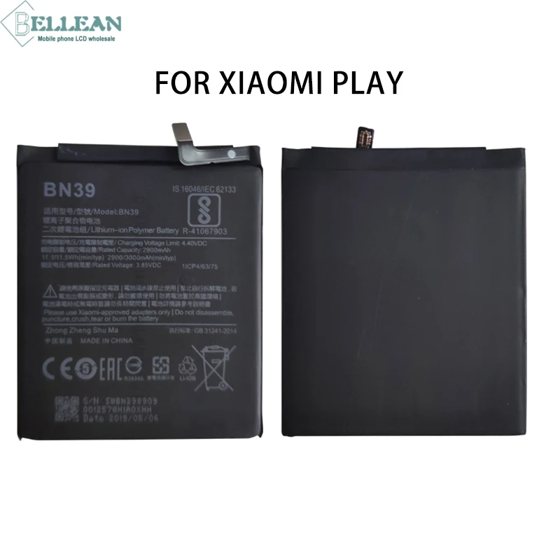 

Dinamico 3000mAh For Xiaomi Mi Play Battery Case Replacement For Mi Play BM3H Mobile Phone Batteries Repair Parts Free Shipping