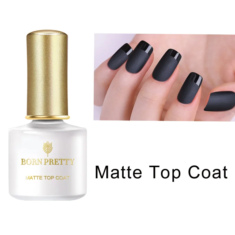 Матовый неоновый Гель-лак для ногтей BORN PRETTY, 6 мл, флуоресцентный, зеленый, желтый цвета, впитывающий УФ-Гель-лак для ногтей - Цвет: Matte Top Coat