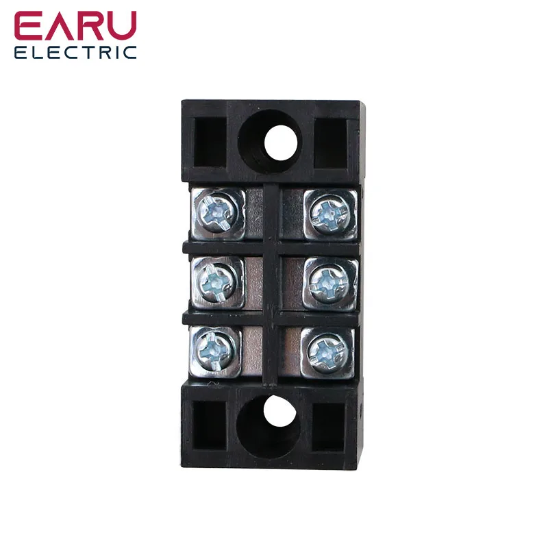 15A 600V Dual Row Barrier Screw Terminal Block Wire Connector TB Series 3 4 5 6 8 10 12 16 20 Positions Ways Factory Wholesale |