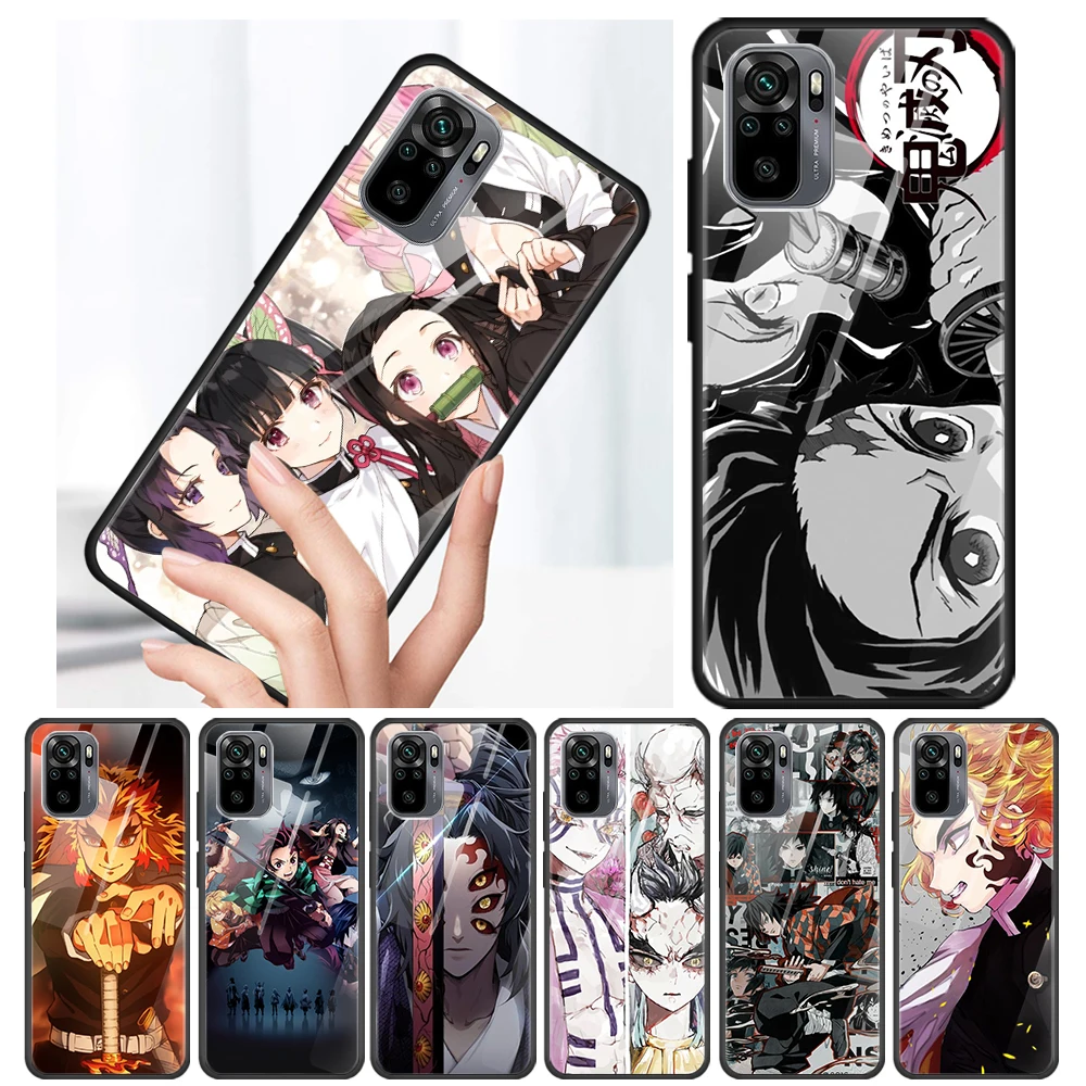 

Animal Kimetsu No Yaiba Tempered Glass Cover For Xiaomi Redmi Note 10 10S 9 9T 9S 8T 8 9A 9C 8A 7 Pro Max Phone Case
