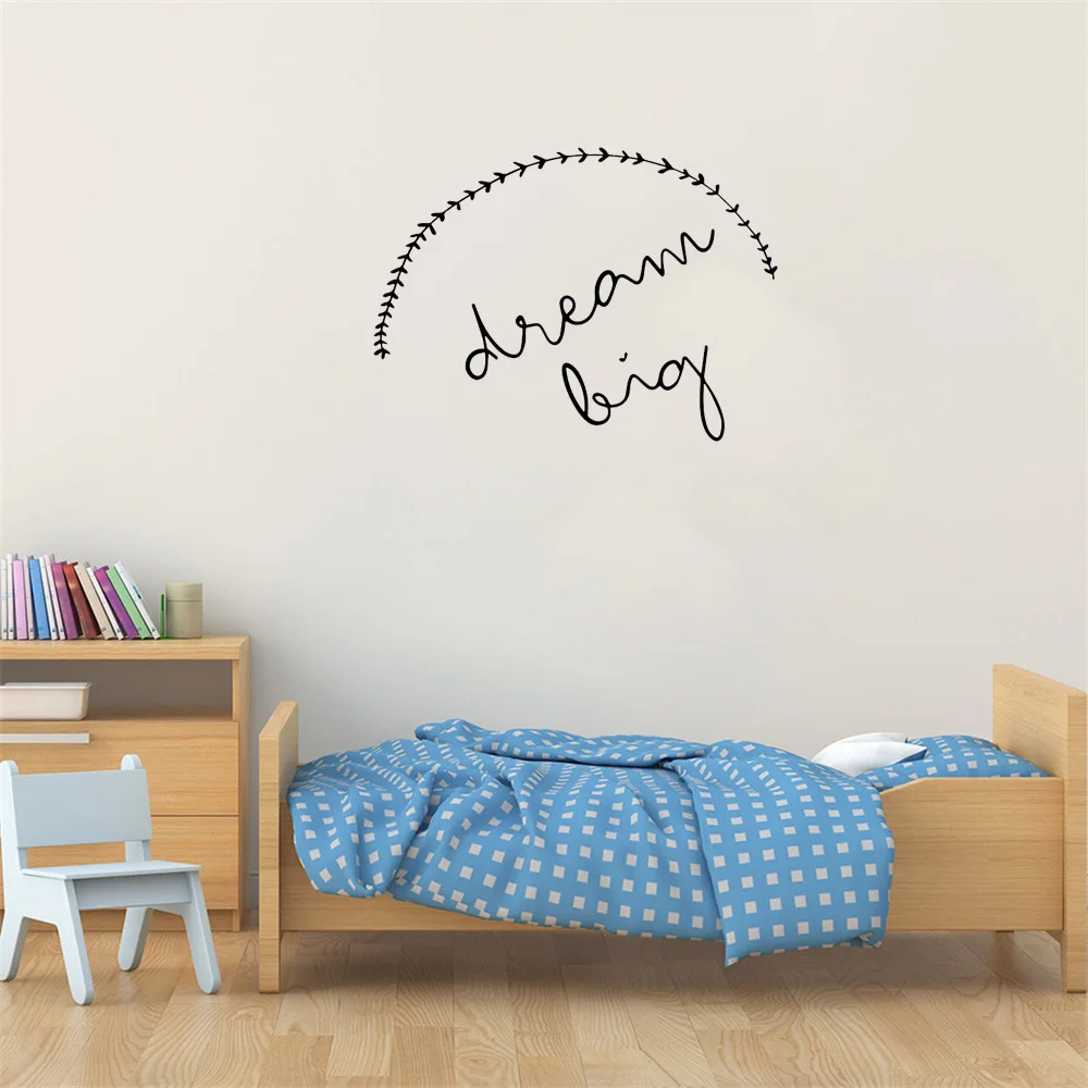 

Quotes Wall Sticker Big Dream Wall Decal Waterproof Art Decor For Living Room Company School Office Art Vinyl Mural sv36